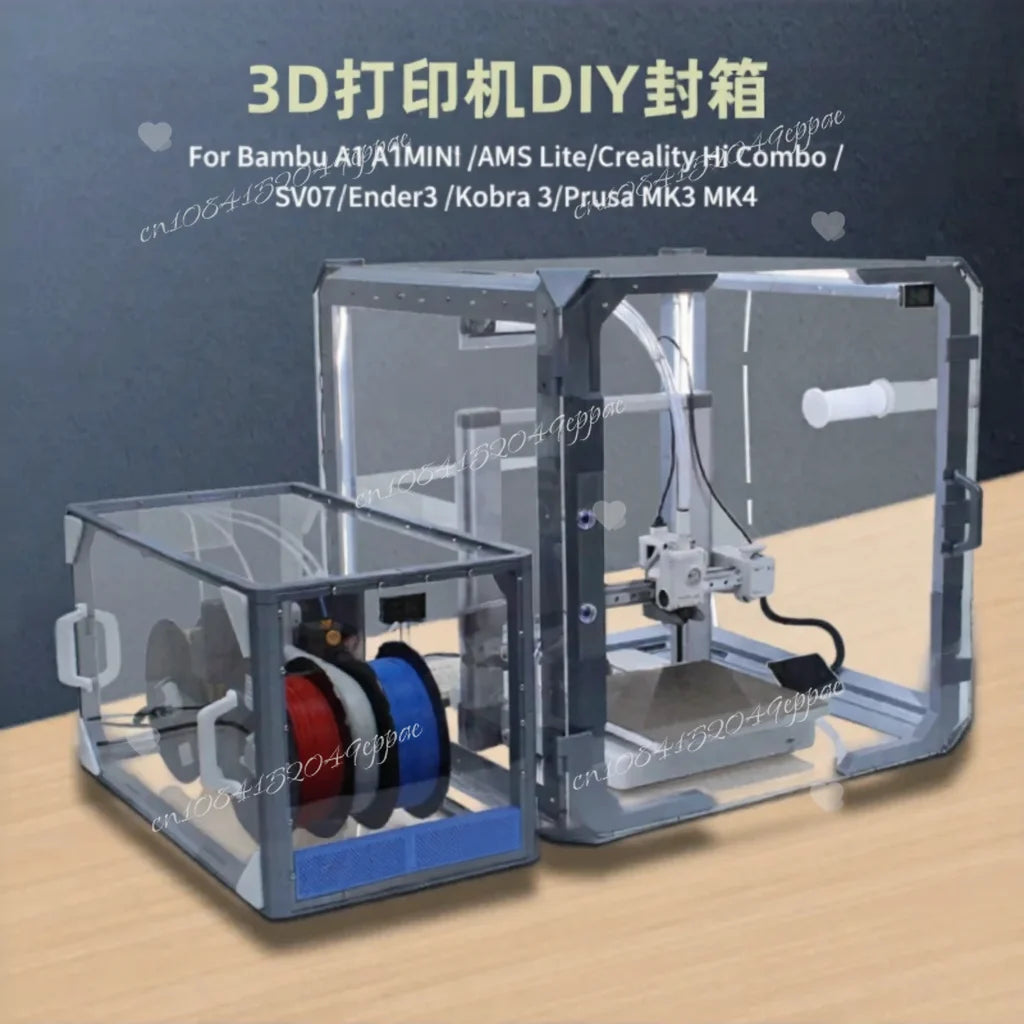 Suitable for A1/AMS/Prusa MK3/MK4/Kobra3 and Other DIY Dustproof and Moisture-proof Sealing 3D Printer Cover Elk-Valley 3D