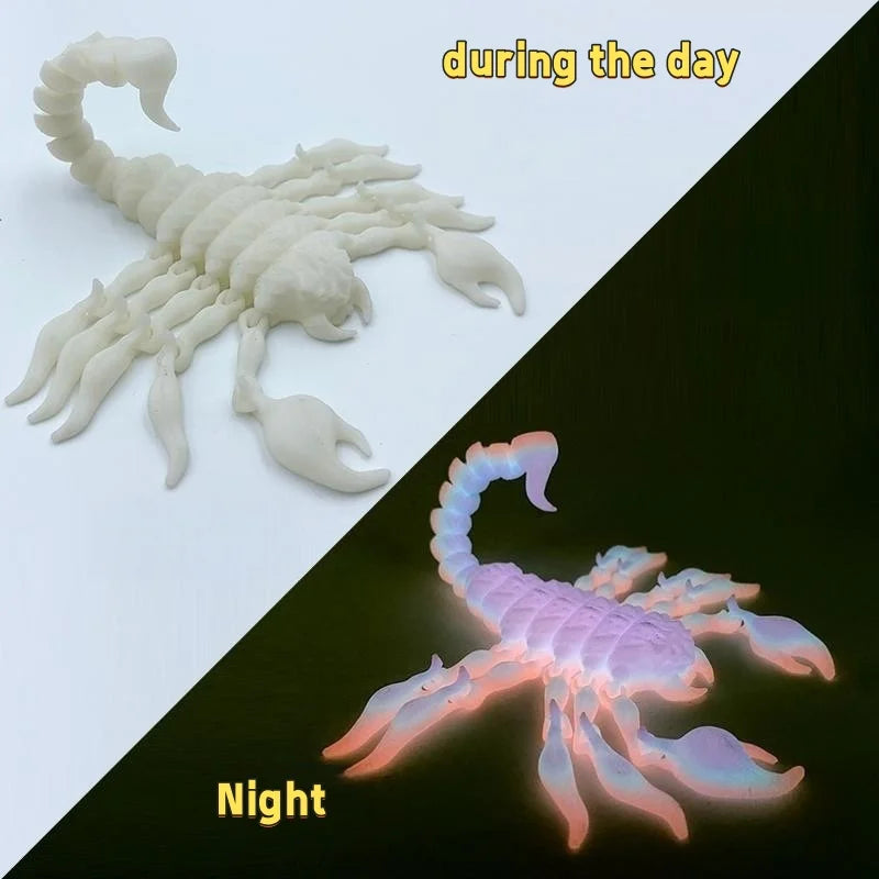 Scorpion 3D Printing Simulation Animal Model Toy Joint Movable Scorpion Ornament Children's Toy Gift Fish Tank Landscaping Craft Elk-Valley 3D