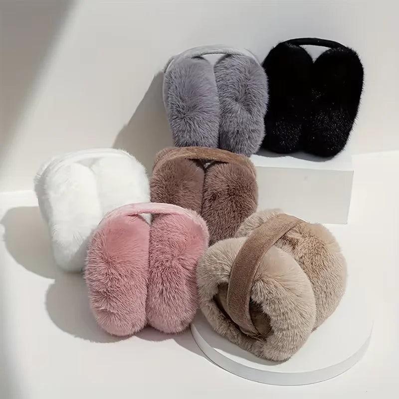 Winter Solid Soft Plush Ear Keep Warmer Earmuffs for Women Men Fashion Outdoor Sports Earflap Protection Ear-Muffs Ear Cover Elk-Valley 3D
