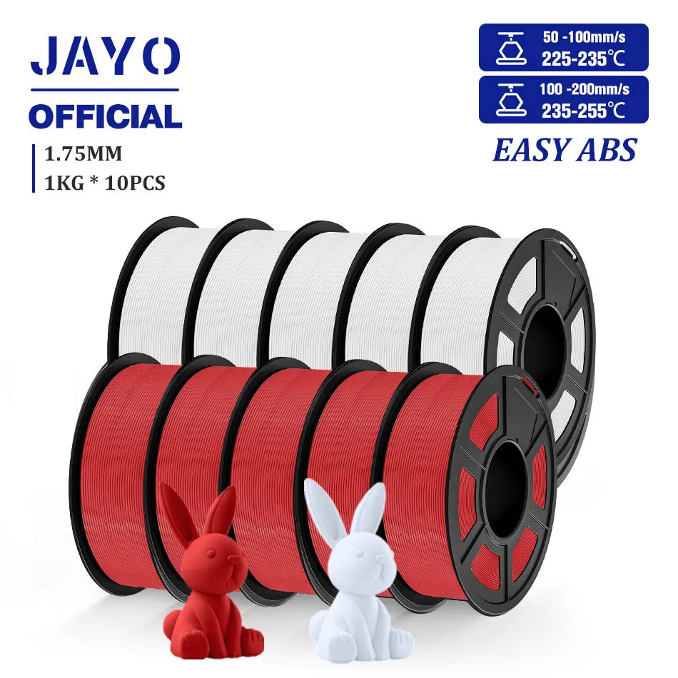 JAYO ASA / ABS / Easy ABS Filament 1.75mm 1KG 3D Filament Low Printing Temperature ABS 3D Printer Filament Excellent Resistance Elk-Valley 3D