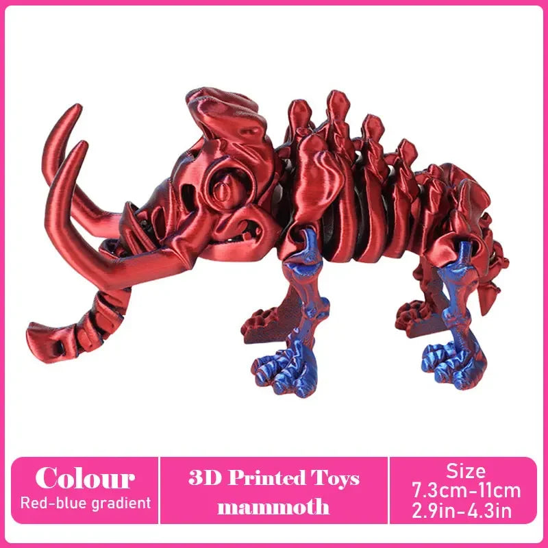 3D Printed Tyrannosaurus Rex Realistic Dinosaur Model Jointed Full Movable Birthday Gift Realistic Animals Decorative Desktop Elk-Valley 3D