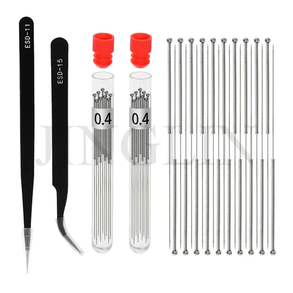 3D Printer Tool Kit Trimming Knife Scraper Cleaning Needle Tweezers Pliers Scraper Basic Deburring Tools Kit DIY 3D Printer Part