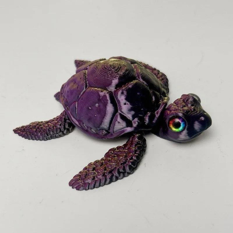 3D Printed Turtle Figurines Movable Joints Creative Collection Desktop Decoration Ornaments Holiday Gifts for Decoration Crafts Elk-Valley 3D