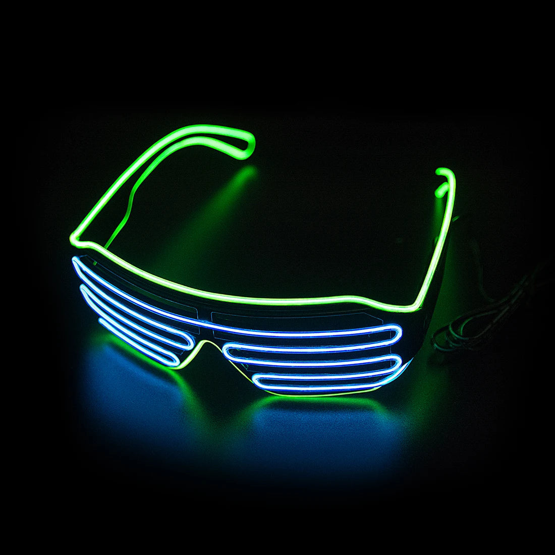 Glowing Glasses LED Gafas Luminous Bril Neon Christmas Glow Sunglasses Flashing Light Glass for Party Supplies Prop Costumes New Elk-Valley 3D