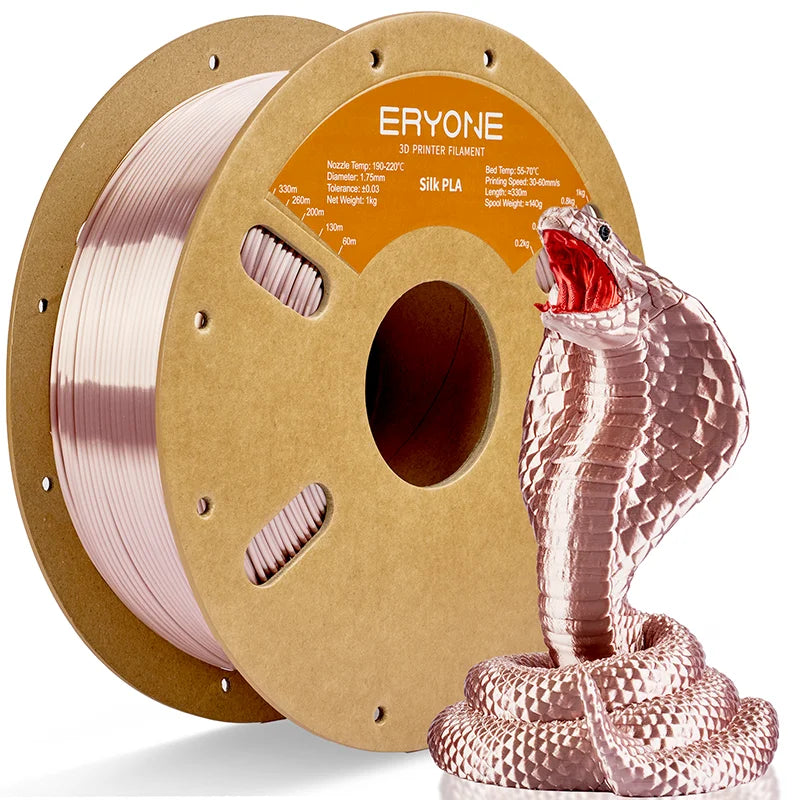 ERYONE 1KG Silk PLA 3D Printer Filament 1.75mm, Premium Silk Shiny Finish Single Color, Glossy Smooth Surface 1kg Spool Elk-Valley 3D