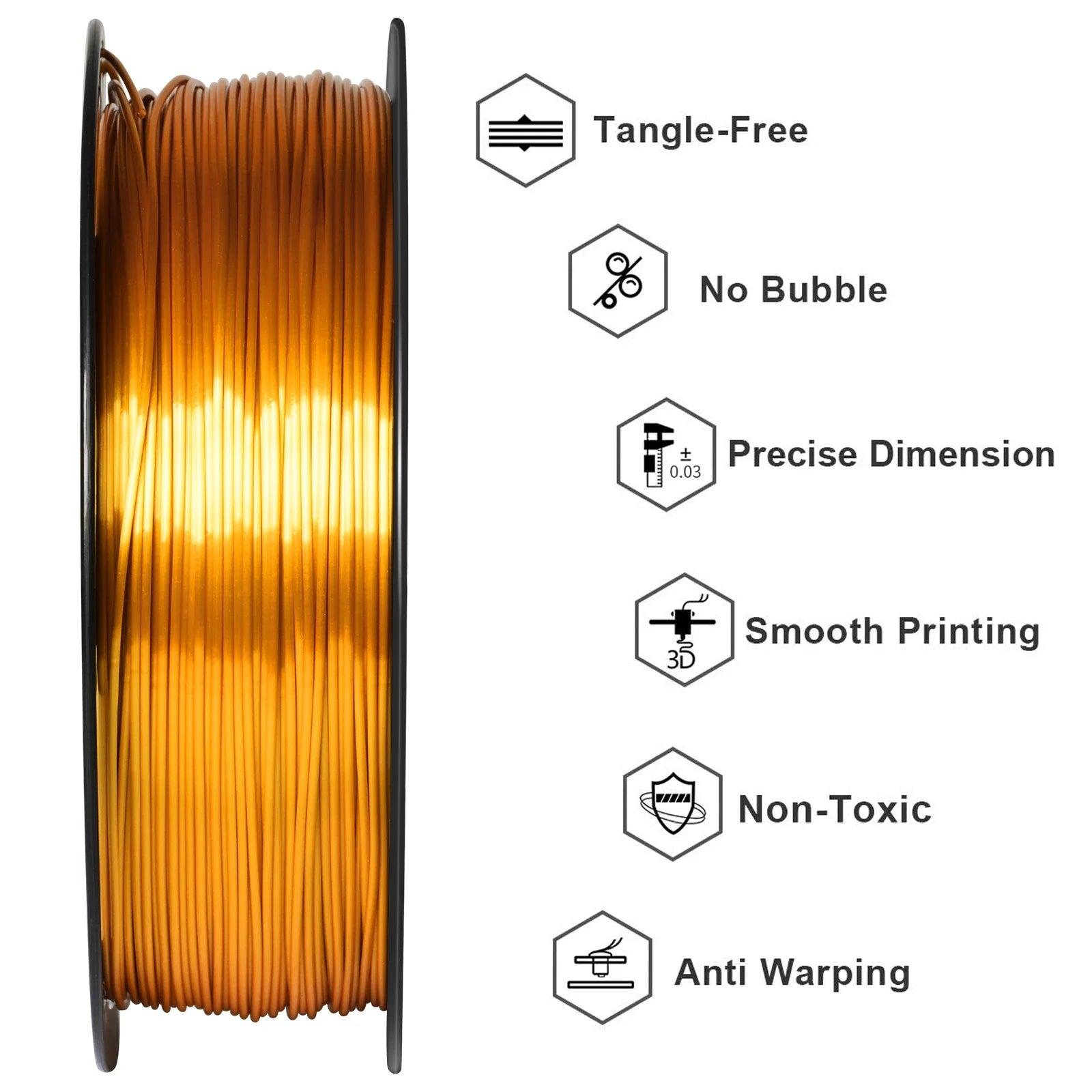 Geeetech 3d printer Filament PLA PETG Plastic 1kg 1.75mm,Tangle-Free, 3d printing wire materials, black, white, vacuum packaging Elk-Valley 3D