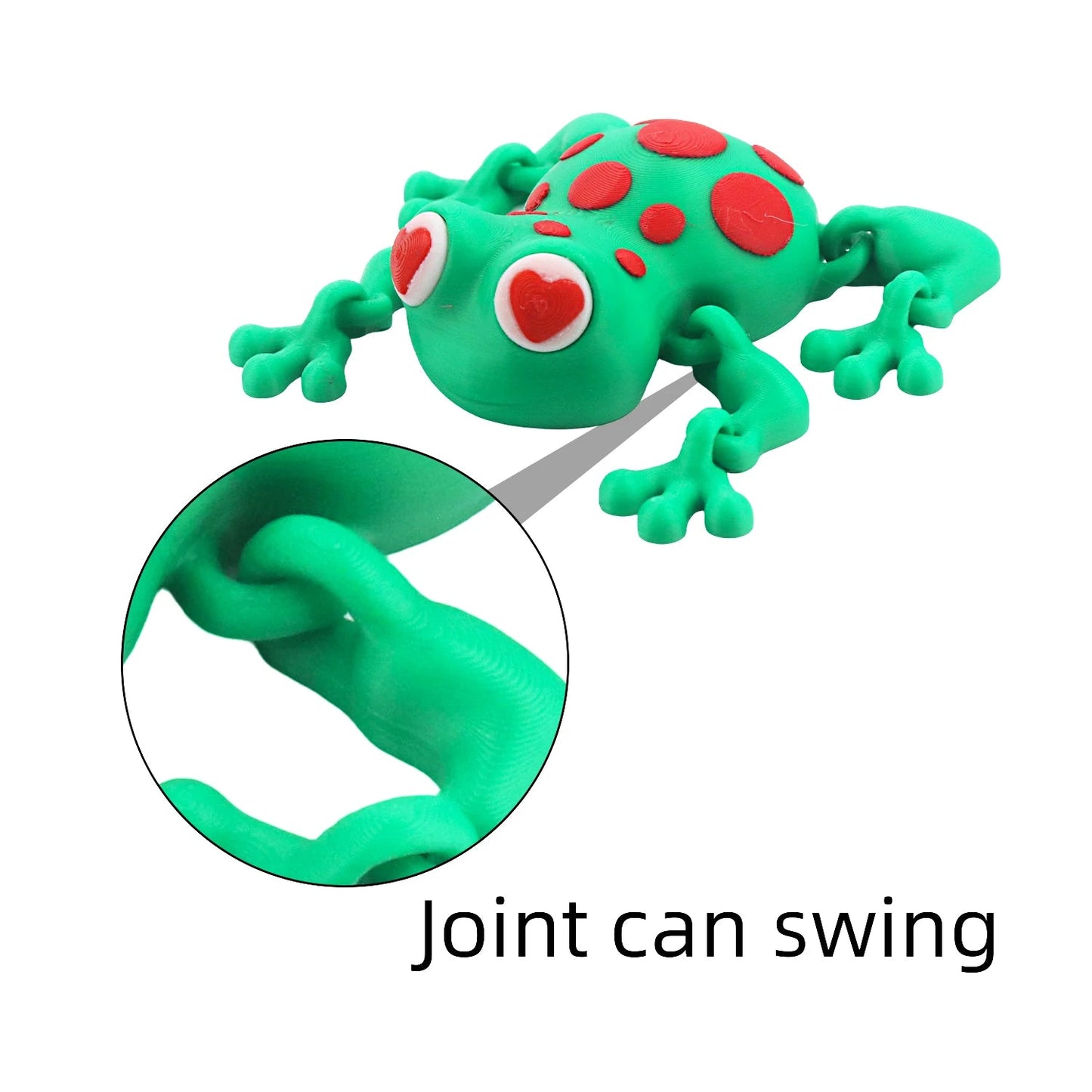 3D printed spotted frog with movable joints, simulated animal model decoration toy Elk-Valley 3D