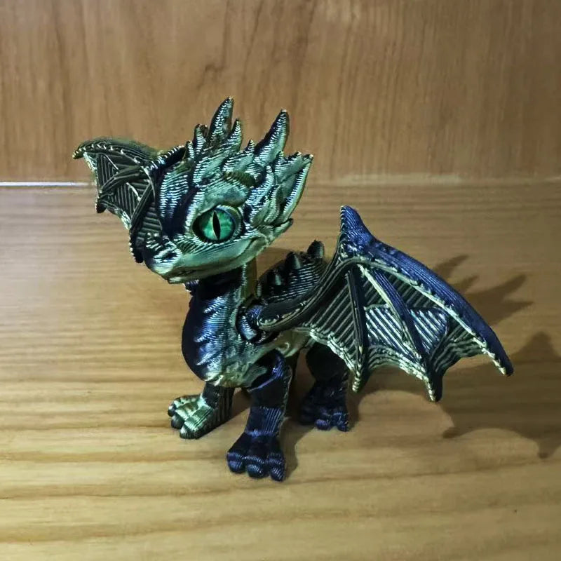 3d Printed Dragon,Fidget Dragons Toy Figurines, Animal Joint Activity Models Desktop Ornaments Simulation Model Figurines Gifts Elk-Valley 3D