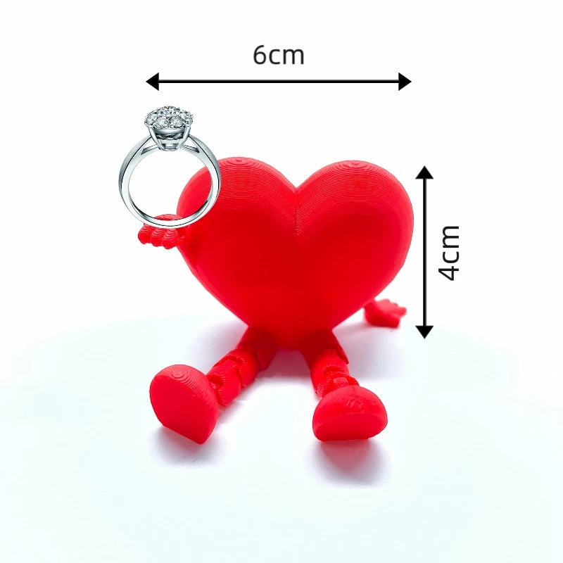 3D Printed Heart Ornament Wedding Party Decoration Valentine's Day Desk Accessiories Wedding New Year 3D Printed Decorations Elk-Valley 3D