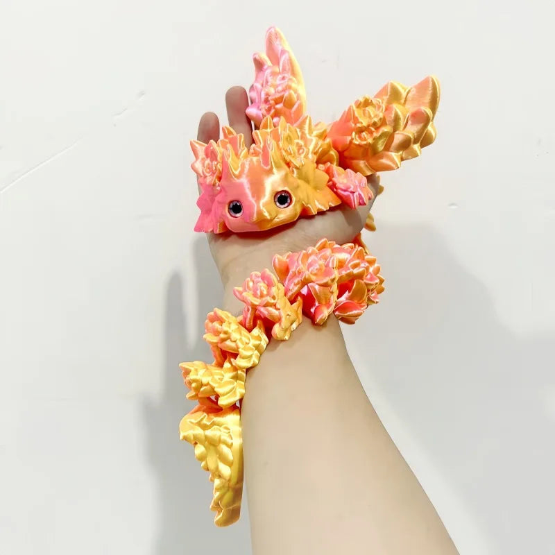 3D Print Toy Salamander Dragon Desktop Ornament 3D Print Animals Home Office Crafts Print Characters Christmas Halloween Gifts Elk-Valley 3D