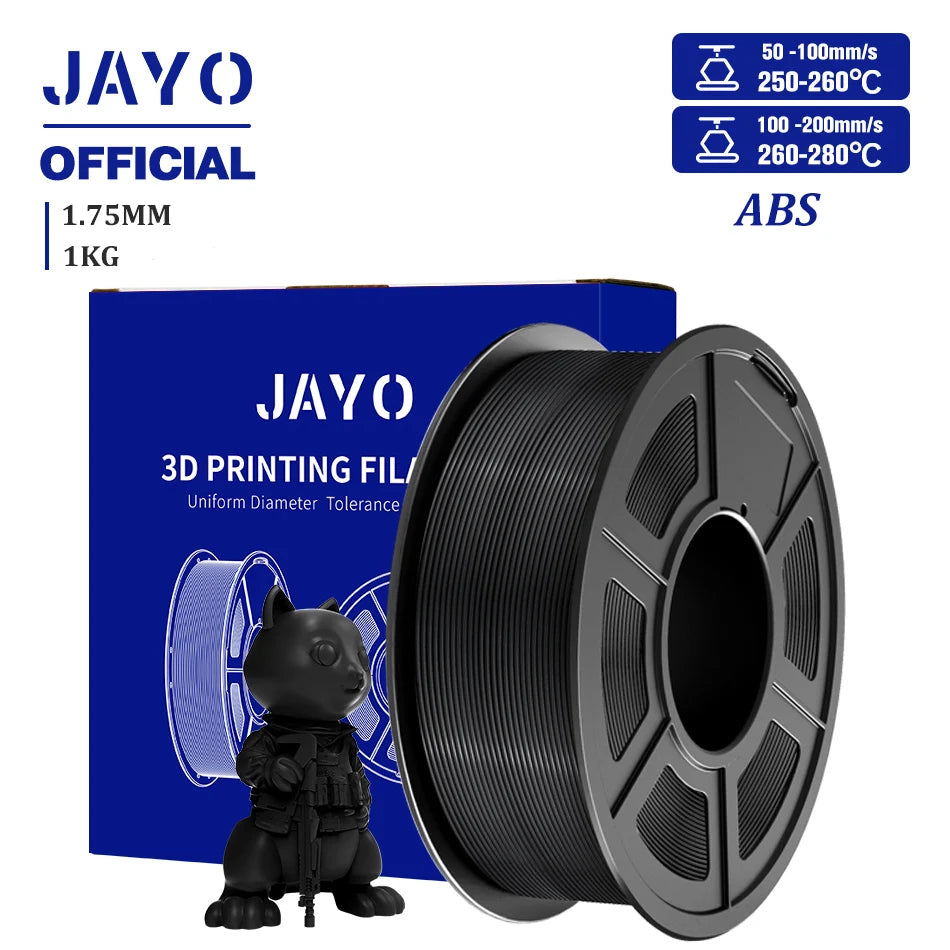 JAYO ASA / ABS / Easy ABS Filament 1.75mm 1KG 3D Filament Low Printing Temperature ABS 3D Printer Filament Excellent Resistance Elk-Valley 3D