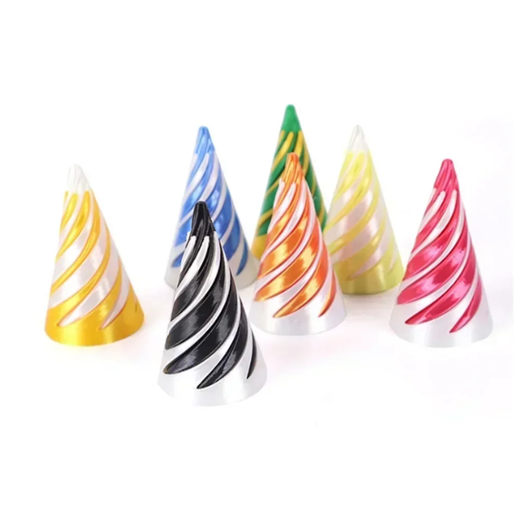 3D Printed Spiral Cone Toy Impossible Pyramid Passthrough Sculpture Pass Through Pyramid Toy Mini Vortex Thread Illusion Elk-Valley 3D