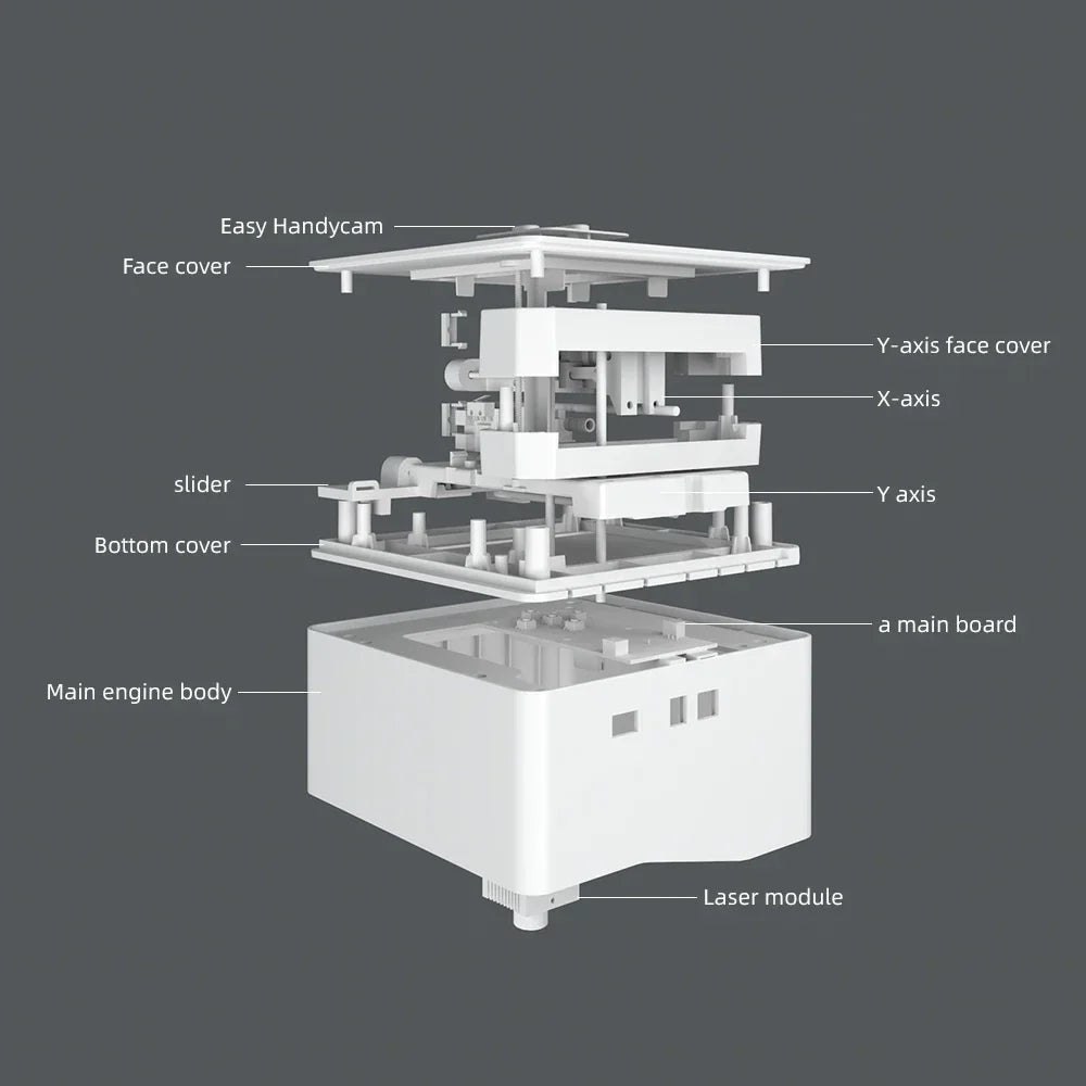 DAJA Laser Engraver CNC DIY DJ6 Laser Engraving Machine 3000mw Fast Mini Logo Mark Printer Cutter Woodworking Wood Plastic Elk-Valley 3D