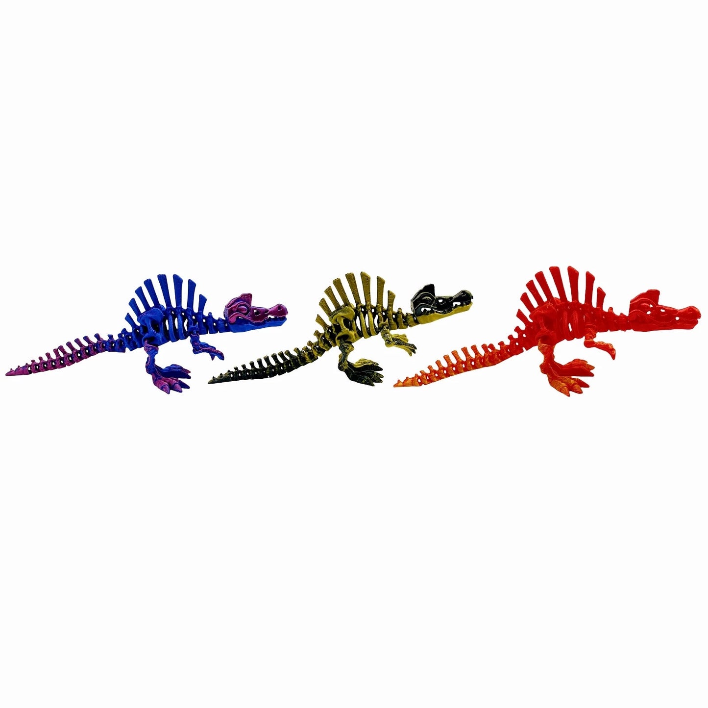 3/5 pieces set 3D printed 15cm Spinosaurus, multiple colors, movable joints can stand and lie down, home party holiday Elk-Valley 3D