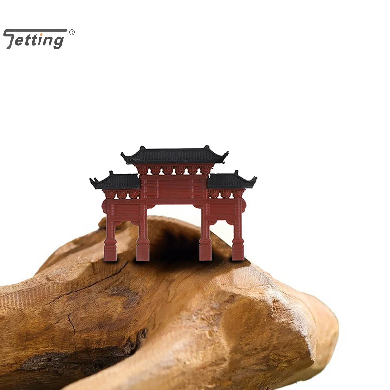 Miniature Archway Statue Ancient Building Model Japanese Garden Decor Fish Tank Decor Memorial Gate Mini Aquarium Decorations Elk-Valley 3D