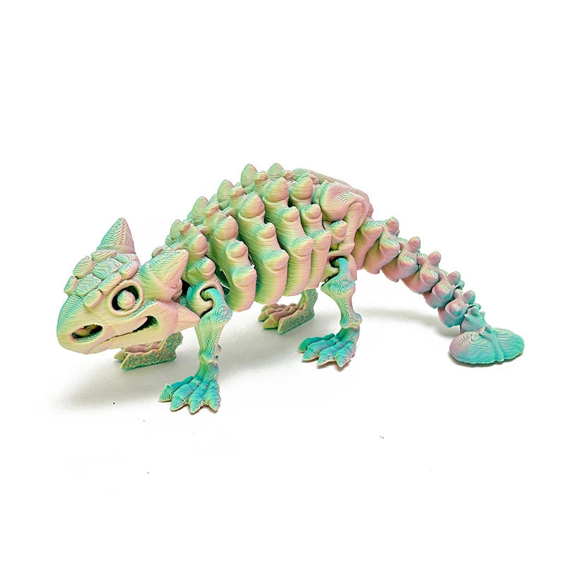 Mini 3D Printed Dinosaur Skeleton Model Movable Joints Velociraptor Decor Office Desk Ornament Kids Gift Home Decoration Elk-Valley 3D