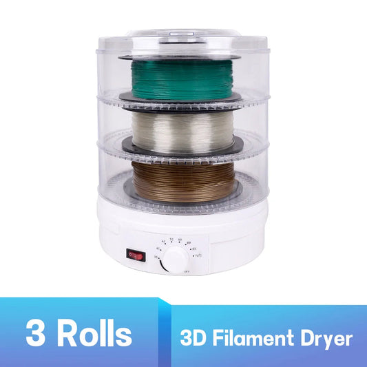 3 Rolls Filament Dehydrator Filaments Dryer Box 360° Hot-air Heating for 1.75mm/2.85mm ABS PLA PETG TPU FDM Material 3D Printer Elk-Valley 3D
