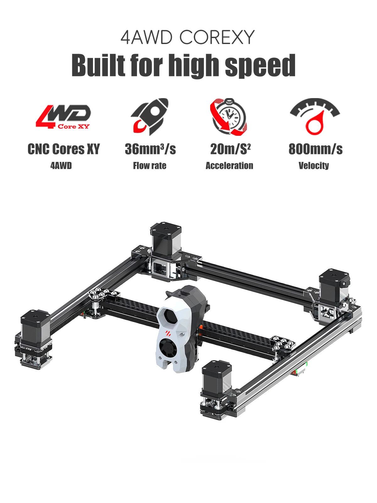 SIBOOR Voron Trident [June] 3D Pinter DIY CNC Metal Structure CoreXY 4AWD & All HIWIN Rails High Speed Voron 3D Pinter Kits Elk-Valley 3D