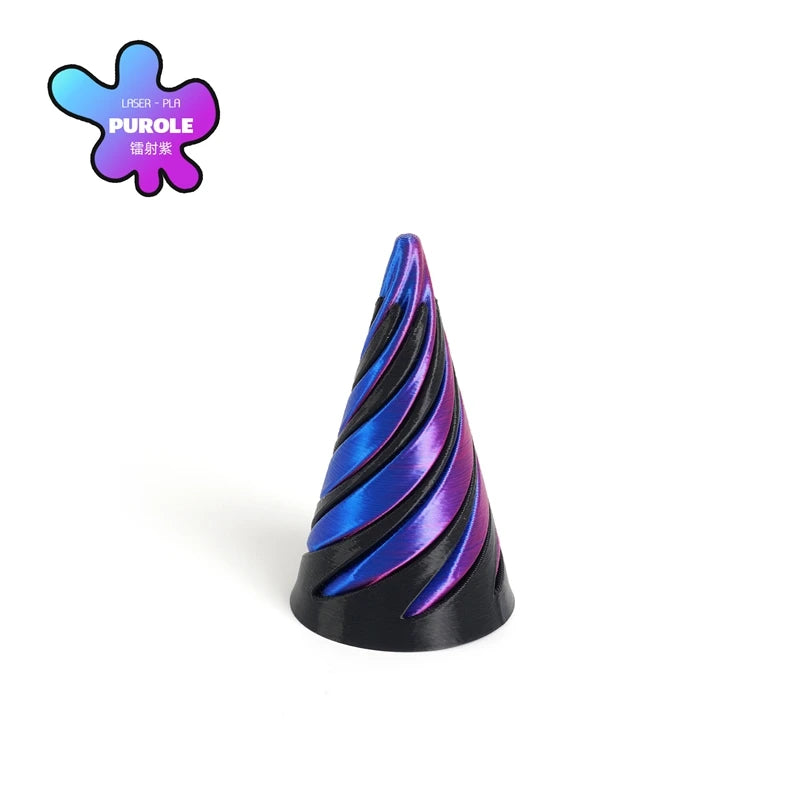 3D Printed Spiral Cone Pyramid Passthrough Sculpture Pass Through Pyramid Toy Mini Vortex Thread illusion Cone Spiral Ornaments Elk-Valley 3D
