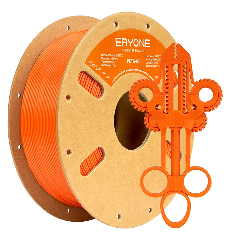 Eryone 1KG PETG Carbon Fiber Filament 1.75mm, 15% CF High Rigidity 3D Printer Filament, +/-0.03mm Elk-Valley 3D