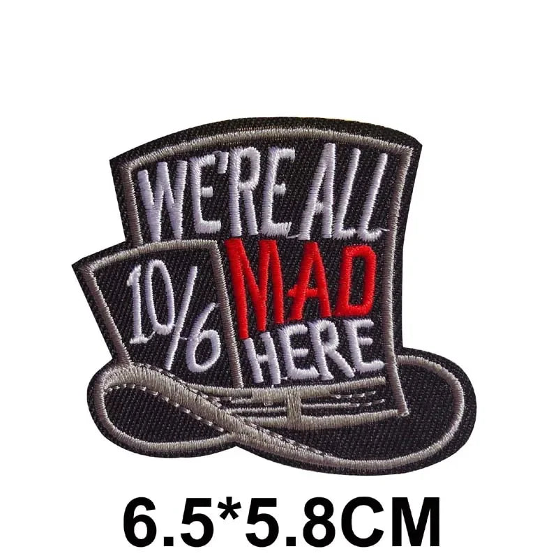 5PCS/ Text Clothing Stickers Fabric Applique Embroidery Iron On Patches,Punk Rock Music Band Badges Clothes Striped Sewing Patch Elk-Valley 3D