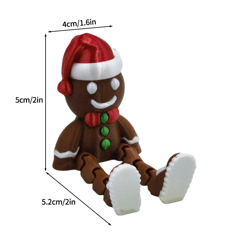 Christmas Decoraitons 3D Printed Santa Claus Statues Ornament Room Desk Accessories Navidad Decoraciones Para El Hogar Elk-Valley 3D