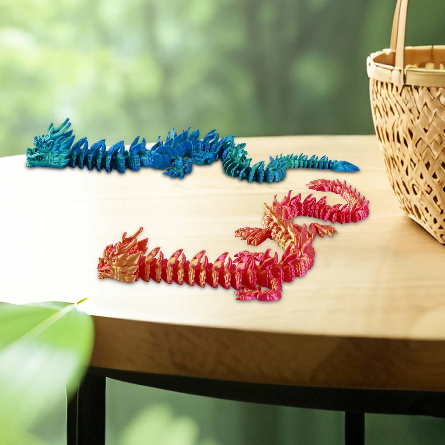 3D Printed Dragon Model 30.7cm- Poseable with Moving Joints & Limbs, Cool Home Decor, Unique Collectible Gift for Kids Adults Elk-Valley 3D
