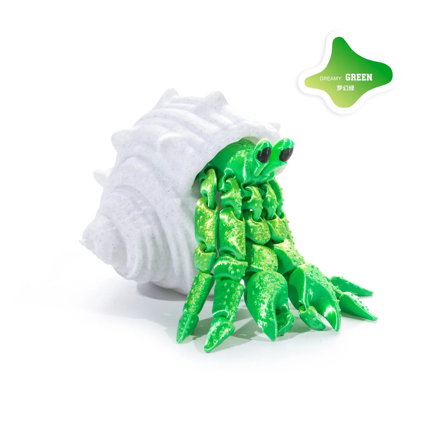 Articulated Hermit Crab 3D Printed Model Movable Joints Cool Desktop Creative Ornament Fun Home Room Decoration Crafts Artwork Elk-Valley 3D