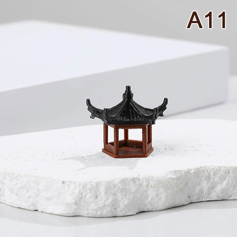 Miniature Archway Statue Ancient Building Model Japanese Garden Decor Fish Tank Decor Memorial Gate Mini Aquarium Decorations Elk-Valley 3D