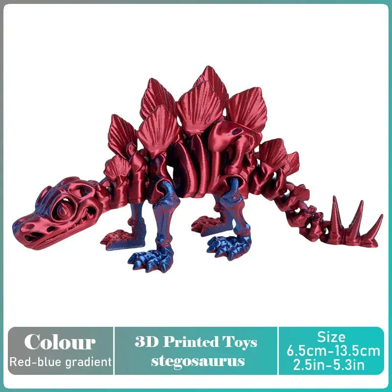 3D Printed Tyrannosaurus Rex Realistic Dinosaur Model Jointed Full Movable Birthday Gift Realistic Animals Decorative Desktop Elk-Valley 3D