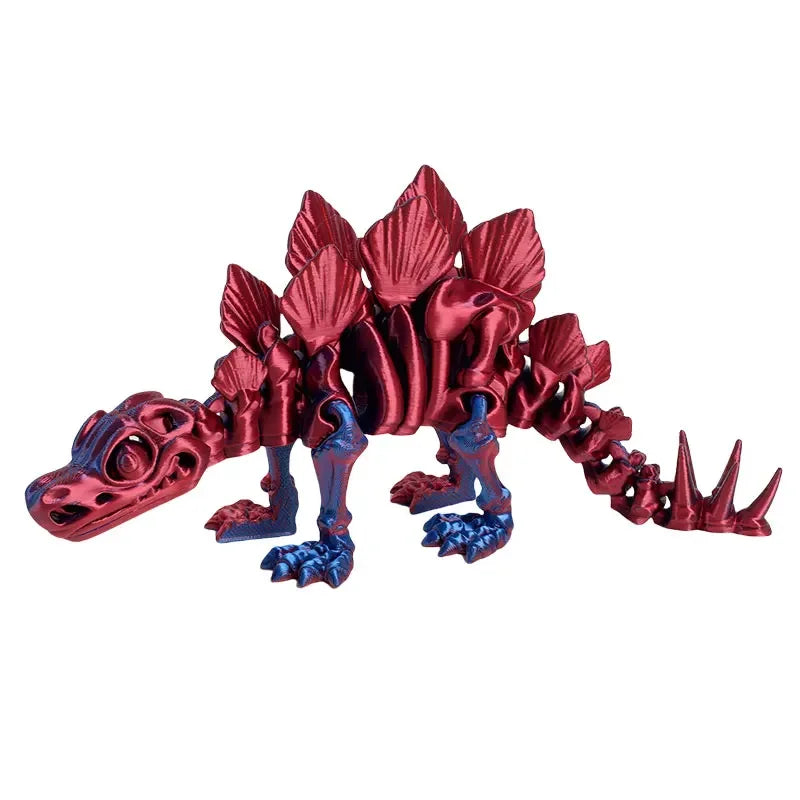 3D Printed Dragon Dinosaur Model Joints Can Move Freely Desktop Craft Ornament Gifts for Kids For Landscaping Decoration Elk-Valley 3D