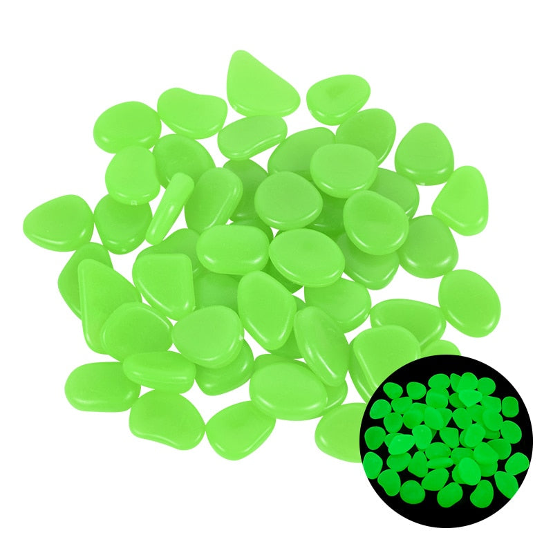 25/50pcs Glow in the Dark Garden Pebbles Glow Stones Rocks for Walkways Garden Path Patio Lawn Garden Yard Decor Luminous Stones Elk-Valley 3D