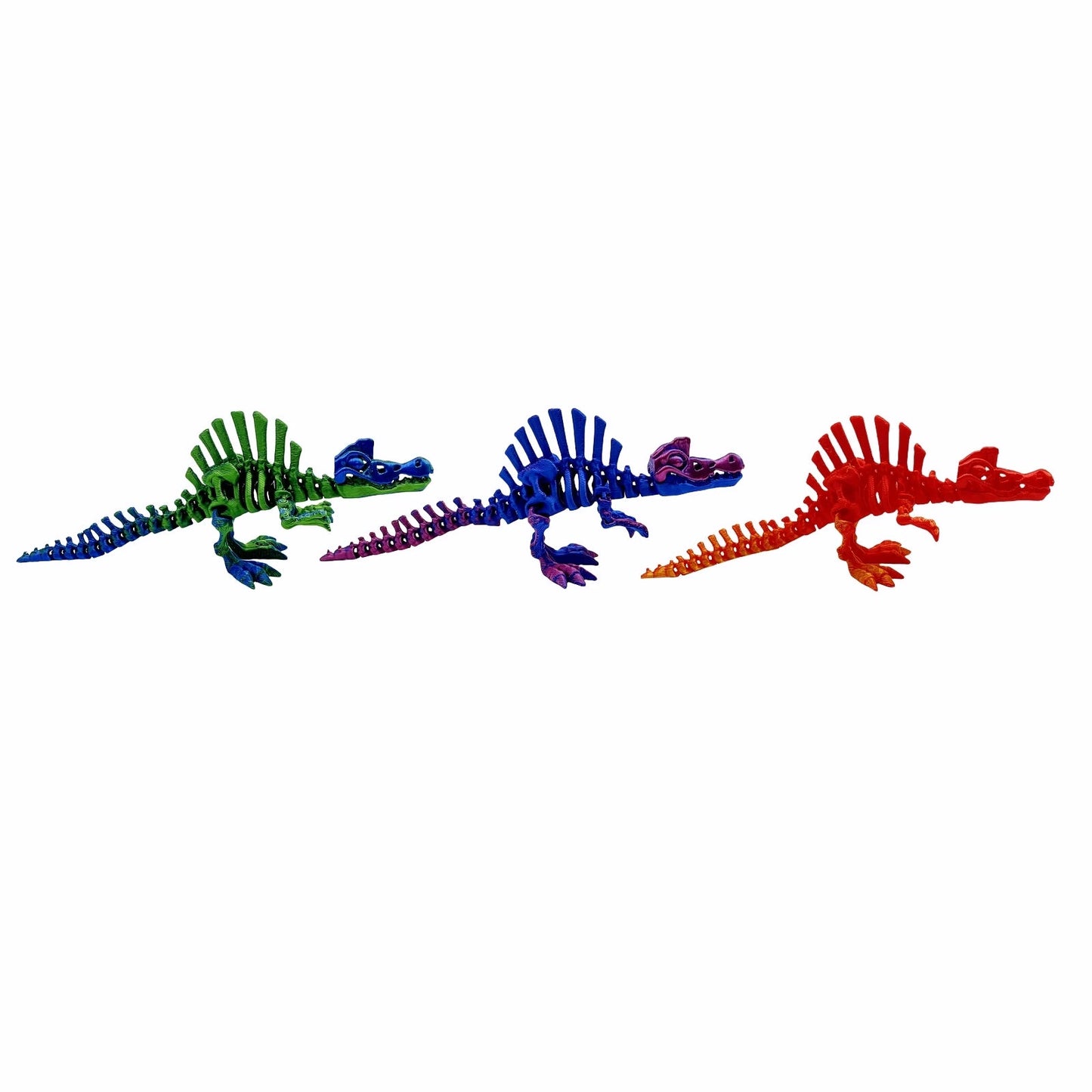 3/5 pieces set 3D printed 15cm Spinosaurus, multiple colors, movable joints can stand and lie down, home party holiday Elk-Valley 3D
