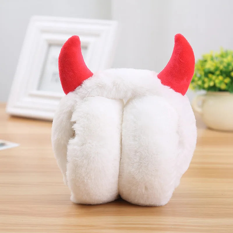 New Lovely Winter Warm Cat Ear Warmers Glitter Ears Plush Earmuffs for Women Playful Girls Ear Muffs Cold Protection Warm Hot Elk-Valley 3D