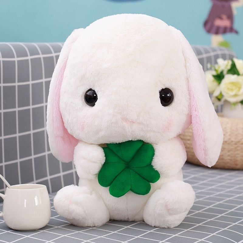 43cm Cute Stuffed Rabbit Plush Toy Soft Toys cushion Bunny Kid Pillow Doll Birthday Gifts for Children Baby Accompany Sleep Toy Elk-Valley 3D
