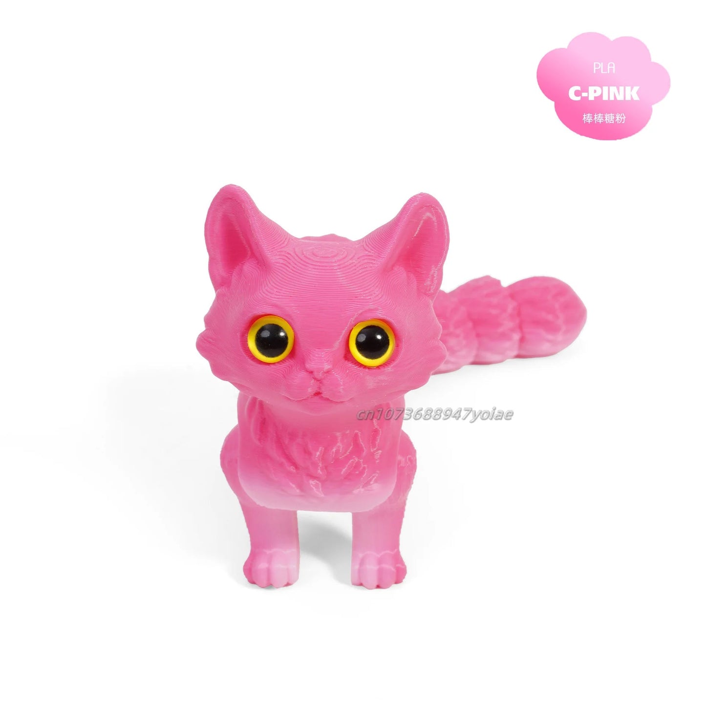 12/16cm 3D Printed Articulated Cute Cats Figurine Miniature Living Room Decor Car Desktop Home Decoration Accessories Kids Gifts Elk-Valley 3D