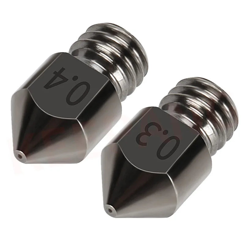 3D Printer Parts MK8 Nozzle 0.2mm-1.0mm For 1.75MM Supplies CR10 CR10S Ender-3 Hardened Steel Extruder Head 3D Printer Nozzle Elk-Valley 3D