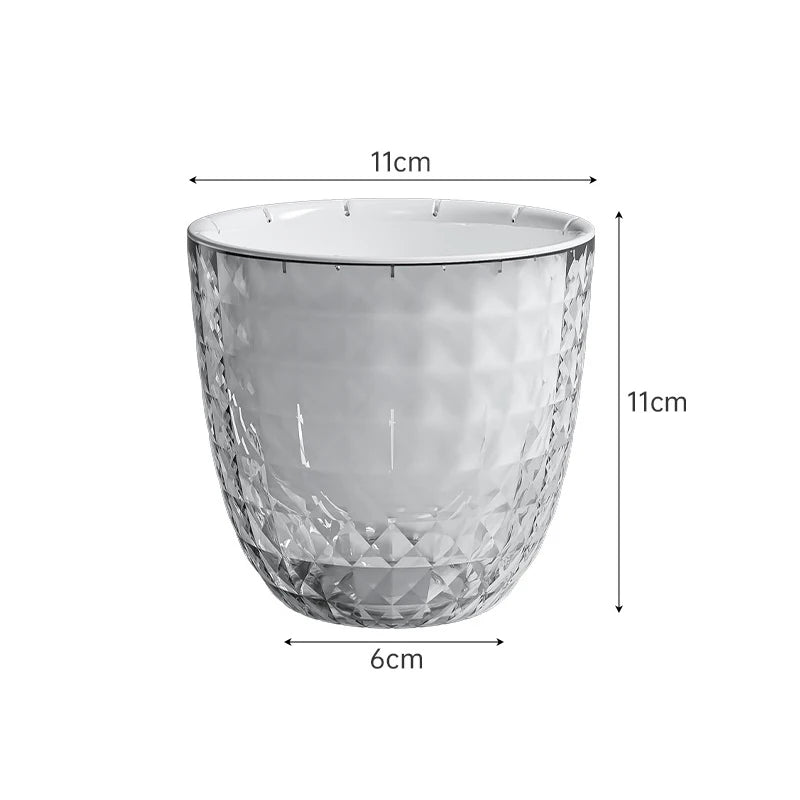 Self Watering Flowerpot Automatic Water Absorbing Flowerpot Transparent Double Layer Plastic Succulent Plant Pot Decorative Pot Elk-Valley 3D