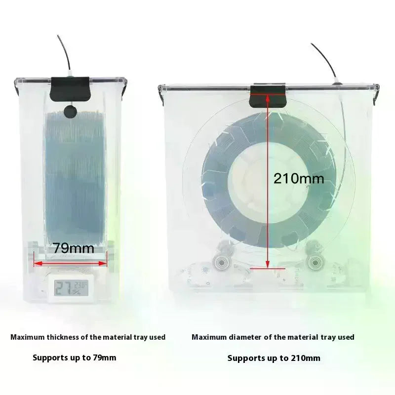 Comprehensive 3D Printer DIY Tool Set including Airtight Filament Dryer Box and Storage Holder