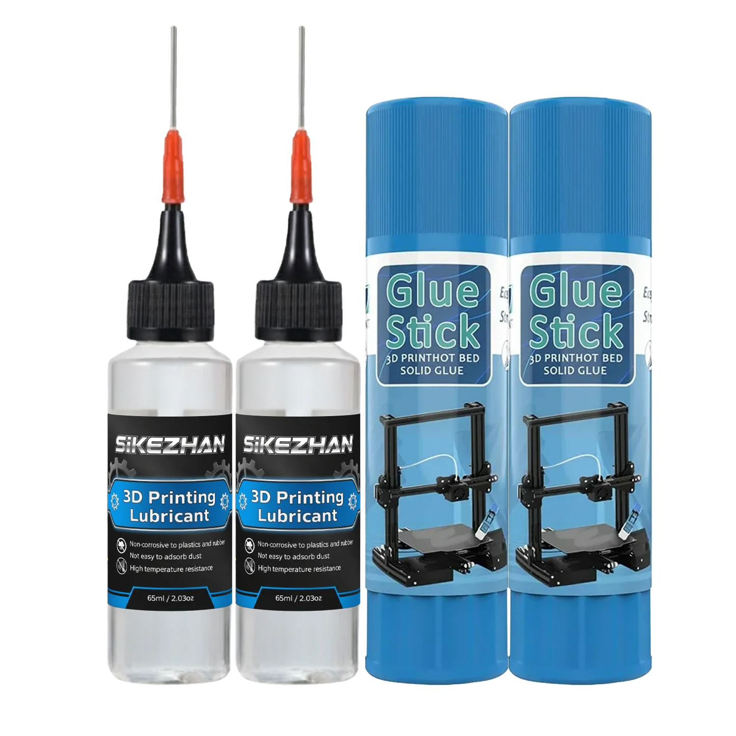 3D Printer Glue Stick PVP Solid Adhesive & 65ml Lubricating Oil Grease for Hot Bed Rails Screw Bearing PLA ABS PETG TPU Parts Elk-Valley 3D
