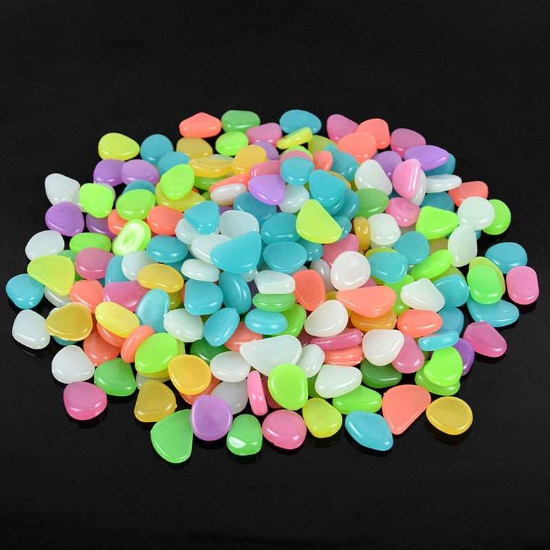 25/50pcs Glow in the Dark Garden Pebbles Glow Stones Rocks for Walkways Garden Path Patio Lawn Garden Yard Decor Luminous Stones Elk-Valley 3D