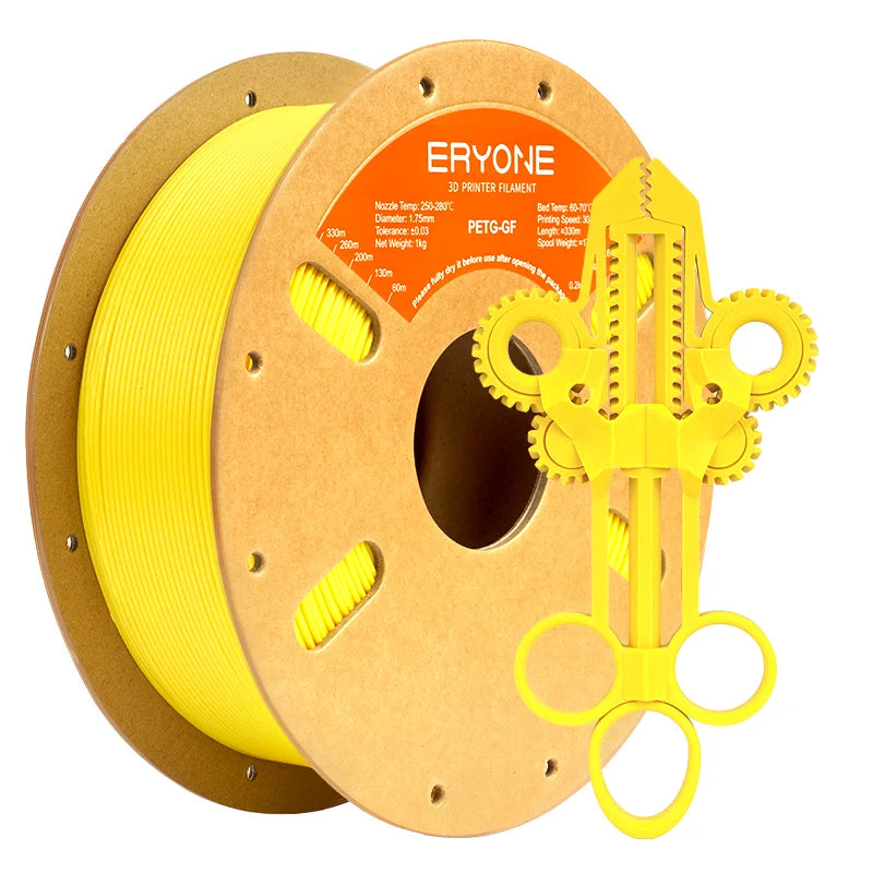 Eryone 1KG PETG Carbon Fiber Filament 1.75mm, 15% CF High Rigidity 3D Printer Filament, +/-0.03mm Elk-Valley 3D