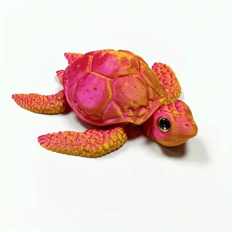 3D Printed Turtle Multi Joint Movable Ornament Versatile Shapes Creative Home Office Desktop Ornament 2025 New Year Gift Crafts Elk-Valley 3D