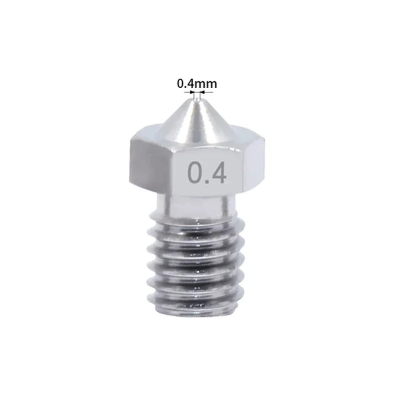 10PCS  3D Printer V6 M6 Threaded Brass Nozzle 0.2/0.25 0.3/0.4/0.5/0.6/1.0mm for 1.75/3.0mm Filament E3D V5 V6 Hotend Extruder Elk-Valley 3D