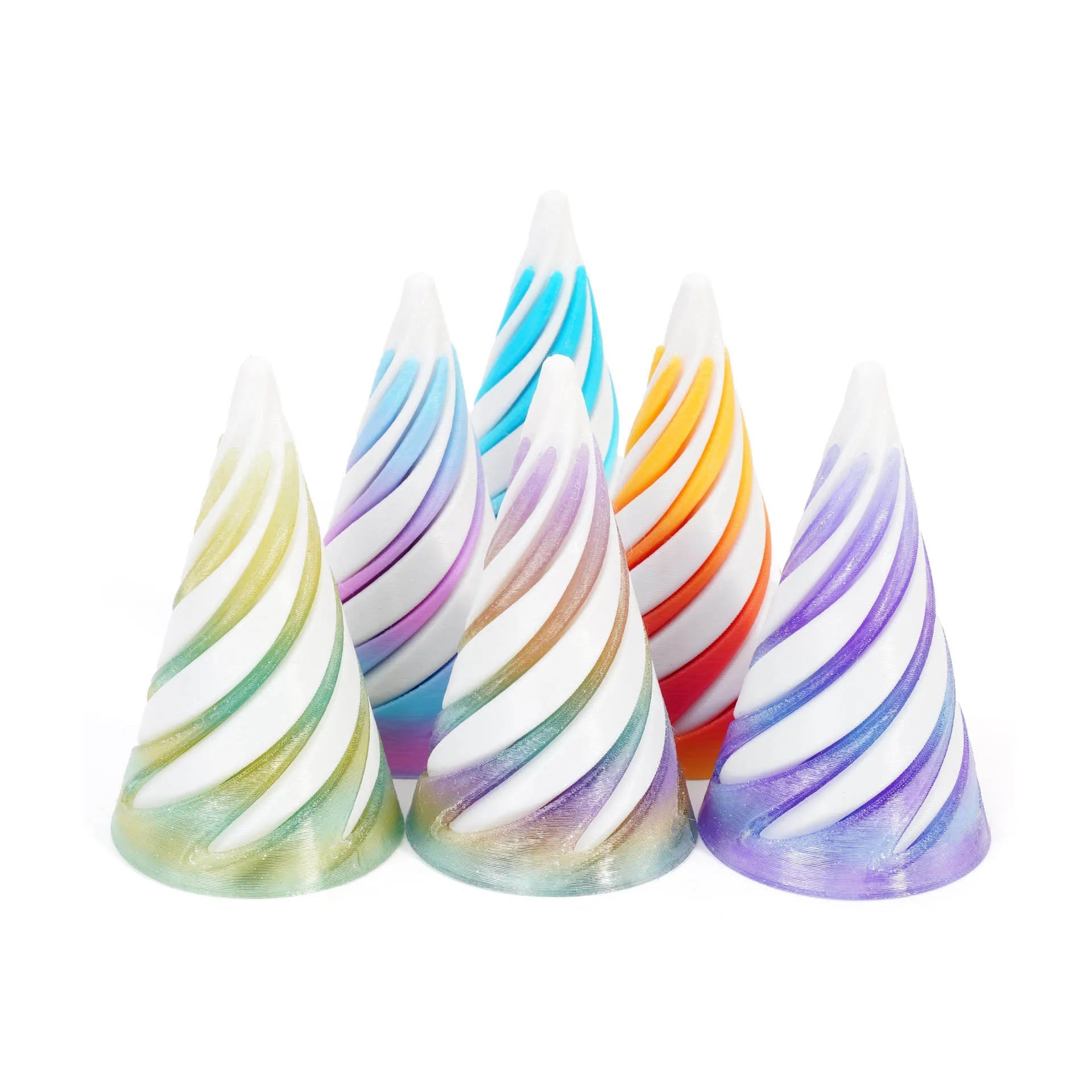 3D Printed Decoration Mini Vortex Printed Spiral Conae Fidget Toy Impossible Pyramid Passthrough Sculpture Thread Illusion Gift Elk-Valley 3D