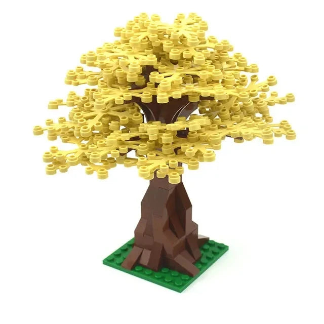 DIY Plant Tree City Bricks Assemble MOC Pine Christmas Tree Model Building Blocks Educational Sunflower Brick For Children Gifts Elk-Valley 3D