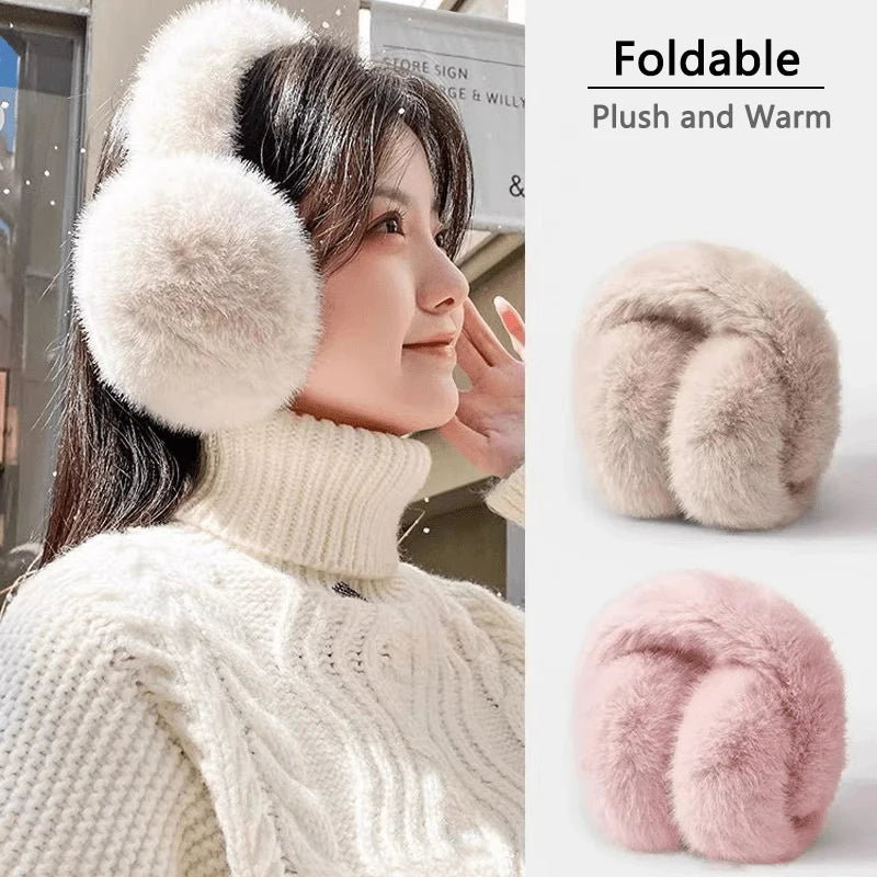 Winter Solid Soft Plush Ear Keep Warmer Earmuffs for Women Men Fashion Outdoor Sports Earflap Protection Ear-Muffs Ear Cover Elk-Valley 3D