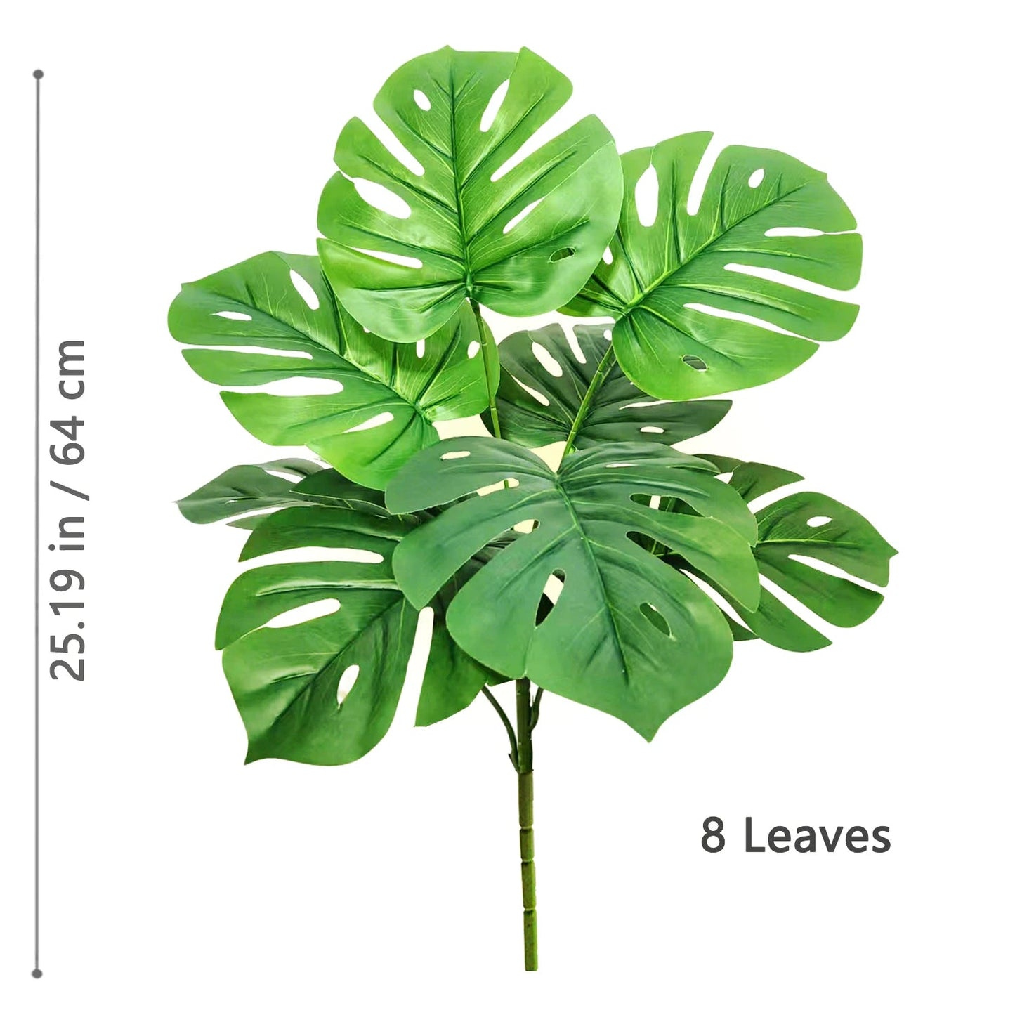 52-104cm(40.94in)  Artificial Monstera Plant Fake Palm Tree Plastic Turtle Leaf Green Plant for Home Garden Room Office Decor Elk-Valley 3D