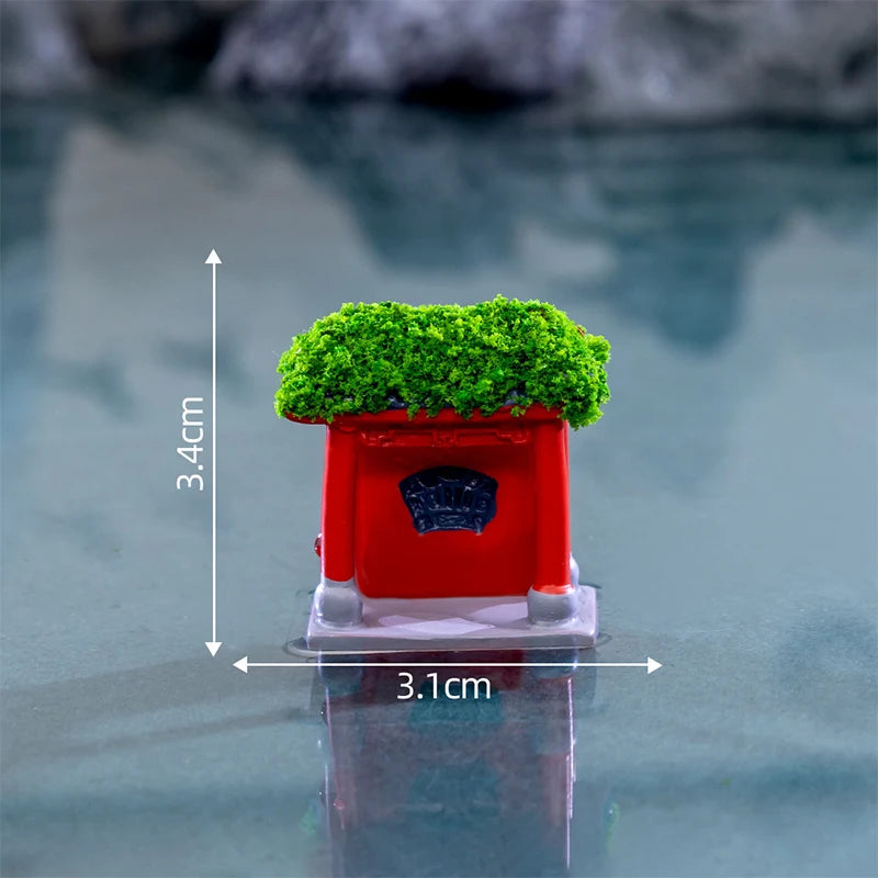 Miniature Archway Statue Ancient Building Model Japanese Garden Decor Fish Tank Decor Memorial Gate Mini Aquarium Decorations Elk-Valley 3D