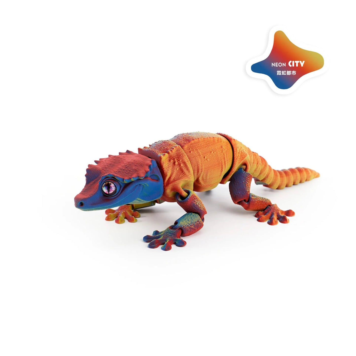3D Printing Creative Phoenix headed Lizard Animal Ornament Cute Cute Pet Lizard Movable Integrated Joint Animal Miniatures Elk-Valley 3D